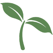 Lederskaber logo - showing a grean leaf